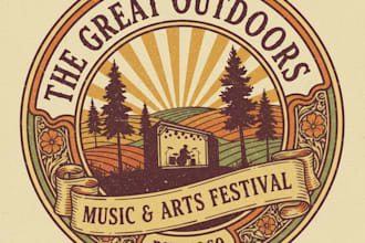 design vintage retro event  celebration festival logo