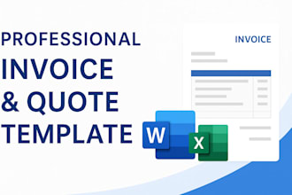 create professional business templates invoice quote tracking report