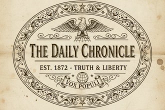 design vintage newspaper logo