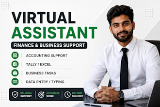 be your virtual assistant for business tasks, accounting and excel