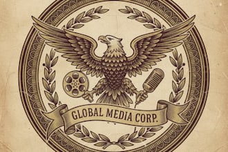 design vintage media logo