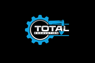 design excavation construction business logo