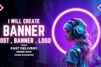 create a modern logo and banner