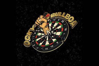 design german steel dart club looking venerable game logo