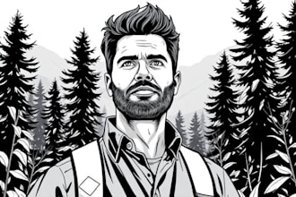 draw illustrations in black and white,