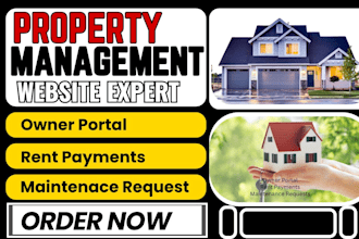 design property management website owner portal rent payment maintenance request