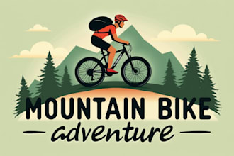 create amazing mountain bike logo with unlimited revisions