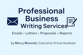 write professional business letters,emails, and proposals