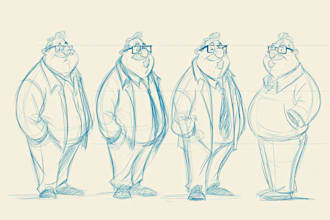 sketch your cartoon character