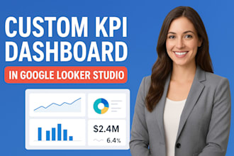 design KPI dashboards in google looker studio for business performance