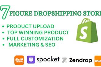build shopify dropshipping store via zendrop spocket worldwide brand dsers temu