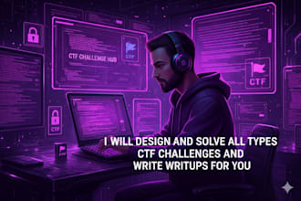 design and solve all types of ctf challenges and write writups for you