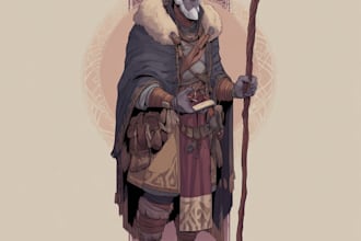 create a d and d character art and dnd art