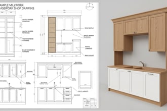 create detailed millwork, casework, cabinetry and furniture shop drawings