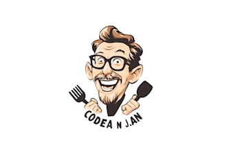 draw cute cartoon portrait for profile picture, icon or logo