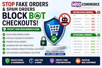 stop fake orders or spam orders and block bot checkouts on wordpress woocommerce