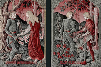 create a beautiful medieval illustration