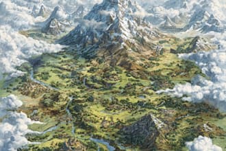 watercolor map illustration just for you