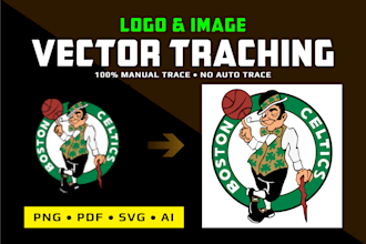 manual vector tracing, vectorize image, vector file, vector logo
