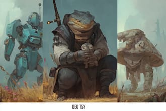 design your dnd, sci fi, fantasy  or character illustration for you