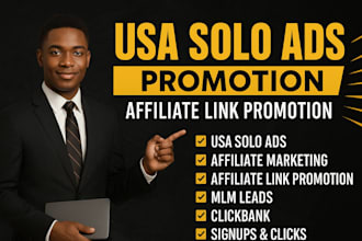 usa solo ads campaign affilate link promotion clickbank promotion MLM leads