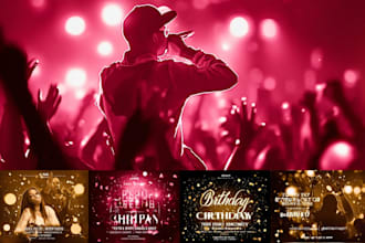 design dj nightclub hip hop concert music event party bar bday glow flyer poster