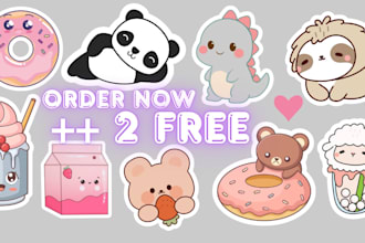 draw cute kawaii doodles and sticker illustrations