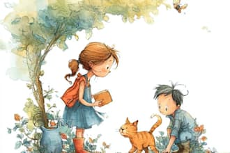 l draw whimsical watercolor illustrations