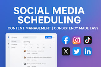 be your social media manager to schedule and manage social media posts