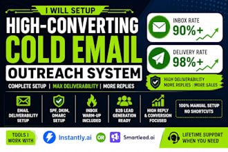 setup instantly ai smartlead cold email outreach system