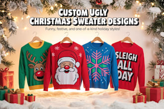 make creative and unique ugly sweater designs for christmas