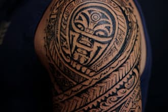 design a polynesian maori tribal tattoo