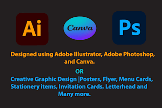 design professional flyers, brouchers, and stationery items
