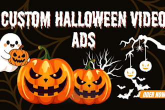 create custom halloween video ads halloween intro spooky