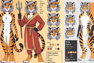 draw furry character reference sheet character design furry art furry ref sheet