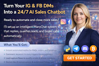 develop manychat automation, many chatbot, instagram chatbot, fix manychat bugs