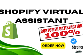 be your shopify virtual assistant and shopify dropshipping store manager