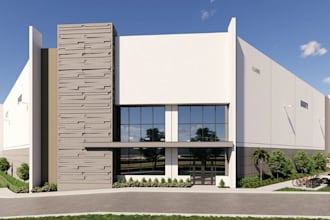 build industrial building,revit warehouse,distribution facility,factory exterior