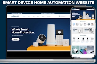 design smart home device shopify store smart lock switch home automation website