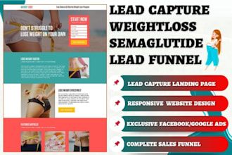 generate weightloss leads semaglutide peptide health fitness weightloss website