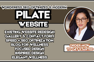 pilates website yoga or wellness website pilates studio site pilates instructor