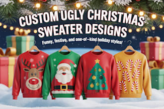 create personalized ugly christmas jumper designs