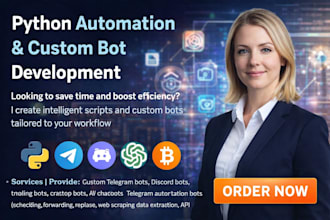 create python scripts, web scraping and web automation bot