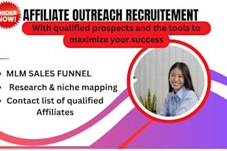 recruit influencer affiliates, affiliate promoters, MLM leads, affiliate signup