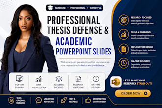 design a professional thesis defense and academic powerpoint slides