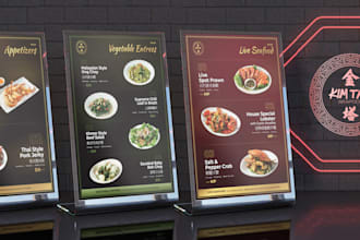 design an editable restaurant and food menu or drink menu