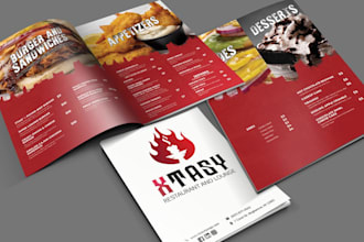 design an editable restaurant and food menu or drink menu