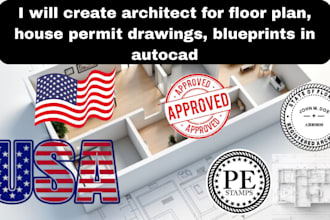 design architectural and engineering drawing sets ready for city permit approval