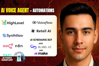 gohighlevel vapi synthflow voiceflow retell bland ai n8n make com ai voice agent