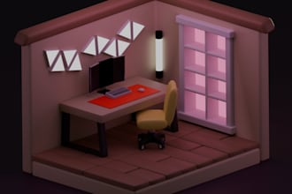 create a 3d model or scene